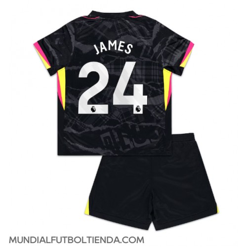 Camiseta Chelsea Reece James #24 Tercera Equipación Replica 2024-25 para niños mangas cortas (+ Pantalones cortos)